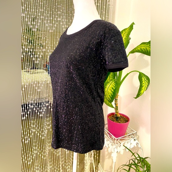 CHA CHA VENTE SEQUINED BLOUSE NWOT - Picture 4 of 7